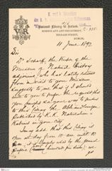 k.k. naturhistorisches Hofmuseum, Intendanzakten 1885-1896 (Hauer), Aktenzahl Z.435/1892, Seite 1